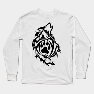 Tribal wolf n ° 2 Long Sleeve T-Shirt